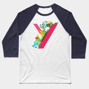 Tropical alphabet Y Baseball T-Shirt